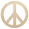 Peace Sign Unfinished Wood Shape Piece Cutout for DIY Craft Projects